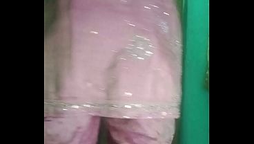Indian Gay Crossdresser Bottom real homemade sex in pink salwar kurta with heavy jwellery just like a housewife