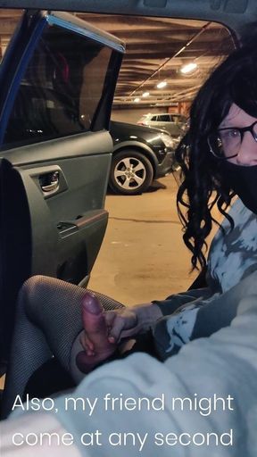 Risky Flashing and Cumshot in an Underground Parking Lot