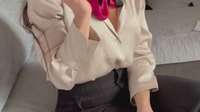 secretary doing selfbondage