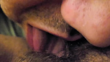 Licking my BBW MILF wife&#039_s hairy wet pussy