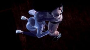 futa sofia valmet is fucking koko hekmatyar standing up - jormungand hentai parody