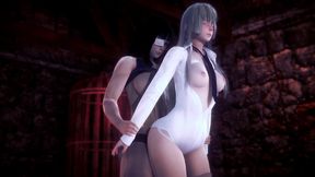futa sofia valmet is fucking koko hekmatyar standing up - jormungand hentai parody