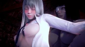 futa sofia valmet is fucking koko hekmatyar standing up - jormungand hentai parody