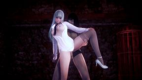 futa sofia valmet is fucking koko hekmatyar standing up - jormungand hentai parody