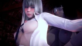 futa sofia valmet is fucking koko hekmatyar standing up - jormungand hentai parody