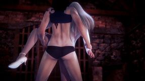 futa sofia valmet is fucking koko hekmatyar standing up - jormungand hentai parody