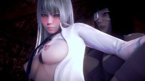futa sofia valmet is fucking koko hekmatyar standing up - jormungand hentai parody