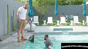 Buff Outdoor Pool Hot Guy Destroyed By Bbc Client