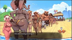 My Pig Princess 0.8 [ SEX POSITIVE Hentai Game ] Ep.30 beach fun might turn into THREESOME !