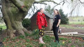 Helpless Girl Chained to Tree - Whipped & Human Ashtray