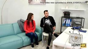 HUNT4K Guy doesnt have enough money but his GF sells her pussy