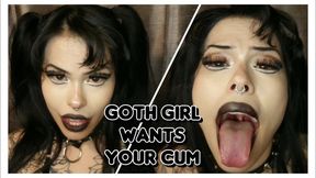 GOTH GIRL WANTS YOUR CUM