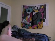 Trans Interracial Hardcore Fuck in my Bed