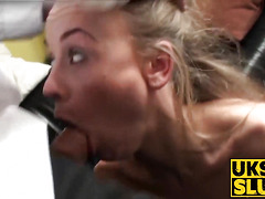 UKSubSluts.com - Young sub Carmel Anderson rides hardcore for jizz in mouth by dominant