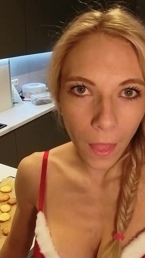 Skinny German Glasses Girl Vivi Vallentine Get Amateur POV Fuck at Christmas