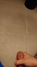 Jerking off at a hotel room bathroom