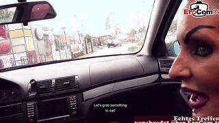 Risky Public Sex Date with german gothic milf in car