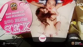 Raw Brunette and Redhead Duo BDSM Sex