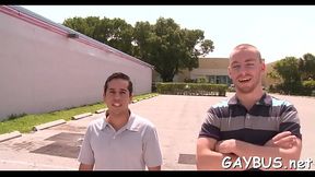 Free ball cream during wild homosexual sex