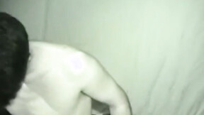 Adorable amateur guy jerking off big cock & fucking sex doll