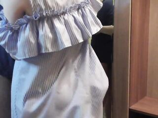 My preggo stepsister was trying on a costume. I cum in her snatch