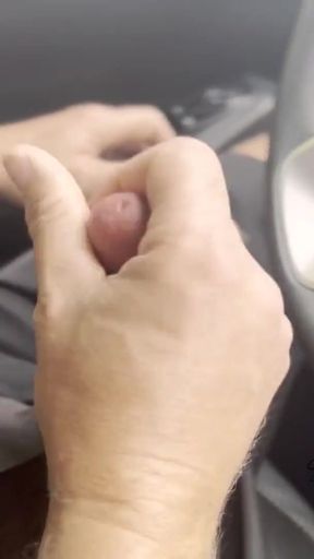 Key moment from &quot;Cumming while driving, 2 closeup clit orgasms for her and a huge cum load for him&quot;
