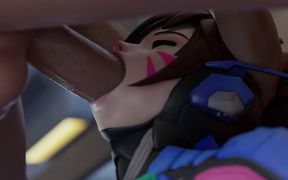 Sexy D.va Asks to Use Condom for Big Dick &amp; Intense Wild Cowgirl Hard Fuck - 3D Overwatch Animation