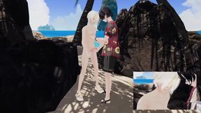 Japanese boy fucked raw on the beach HD VRChat hentai