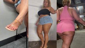 boricua mami - legs crossed - mini skirt - fat ass - bbw