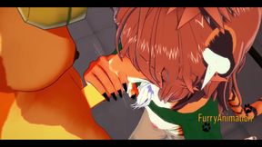 Furry Futanari Hentai 3D - Futanari and Tiger Girl Blowjob and Fucked with Creampie - Anime Manga Japanese  Cartoon Porn