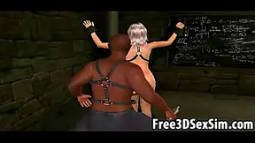Ebony Stallion Binds Pleasures Curvy 3D Beauty in Hot BDSM Encounter