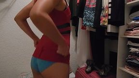 Sweet and fresh teen takes a chance to pose for me and tease her wet pussy