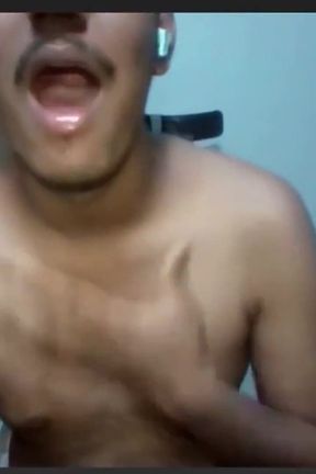 Indian Guy Jerks His Black Cock Wearing His Stepmom&#039;s Panty