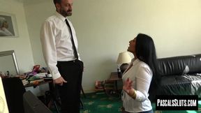 Submissive neighbour Candi Kayne offers her sweet pussy for destruction