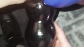 Thick three-tiered dildo bubble vibe