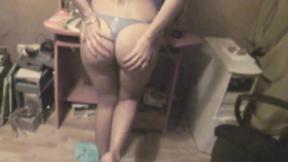 ”Dorm teen rides prick in cowgirl”