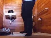 Old vid of my in public park bathroom in broad daylight. I cut & rip off my clothes, & jerk off!