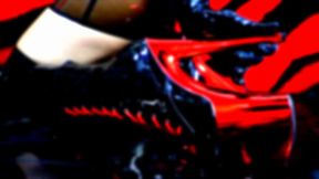 LATEX DRESS, GLOVES AND BOOTS