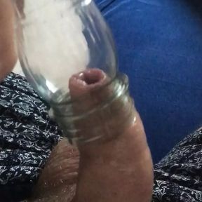 Cock In Juice Bottle Vacuum Play