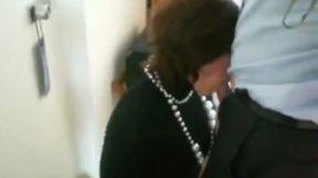 Beautiful French secretary obediently sucks my fat cock