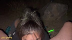PUBLIC ASSFUCKING at night outside pov blowjob