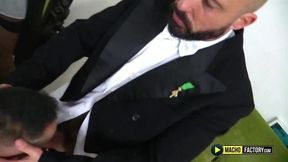Cleaning lady sees Xavi Garcia riding hunk Santi Noguera