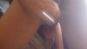 like a milking cow, spreading legs, i squirt on the couch because of a strong ass fucking