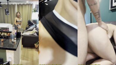 Maid comes on top of her boss and takes cum inside her ass