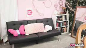 Dakota Marr Brunette Bombshell Teases with JOI Strips and Finishes with a Moan