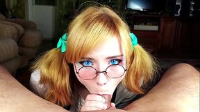 Boyfriend Facefuck Student and Doggy Anal Fuck - Ass too Mouth