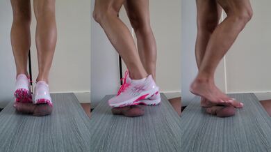 Barbie trample cock and Ball with sneakers and bare feet No.57