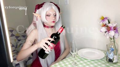 Nezuko in Lingerie Masturbates in Compilation