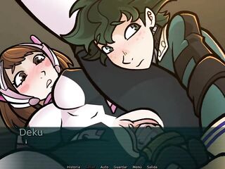 Mei's Project - The Voluptuous Ochako Uraraka from My Hero Academia Testing the Great Invention of the Priceless-looking Mei