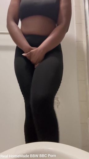 Desperate for a Wee Cutting My Legs Pissing POV in the Toilet